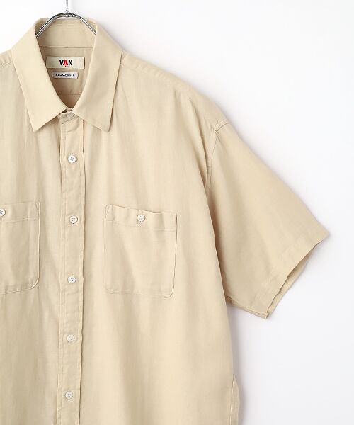 VAN / ヴァン シャツ・ブラウス | レギュラーカラーシャツ＜綿麻＞＜リラックスフィット＞ | 詳細2