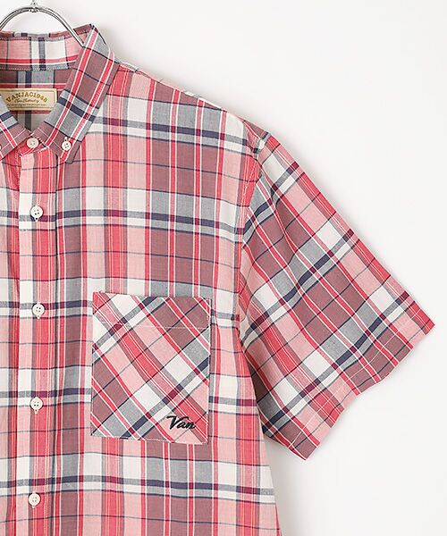 VAN / ヴァン シャツ・ブラウス | ダブルポケットBDシャツ＜マドラスチェック＞ | 詳細2