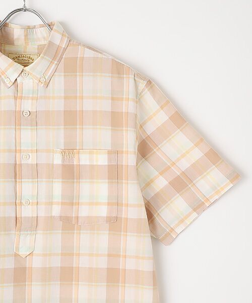 VAN / ヴァン シャツ・ブラウス | プルオーバーBDシャツ＜ブリーチマドラスチェック＞ | 詳細2