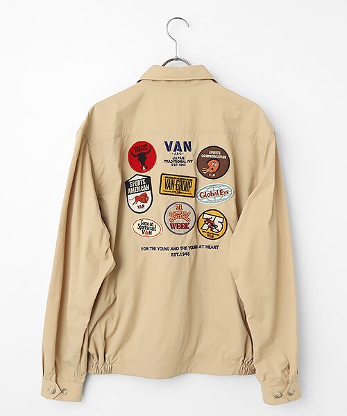 VAN / ヴァン ブルゾン | ワッペン刺繍ブルゾン（ベージュ）