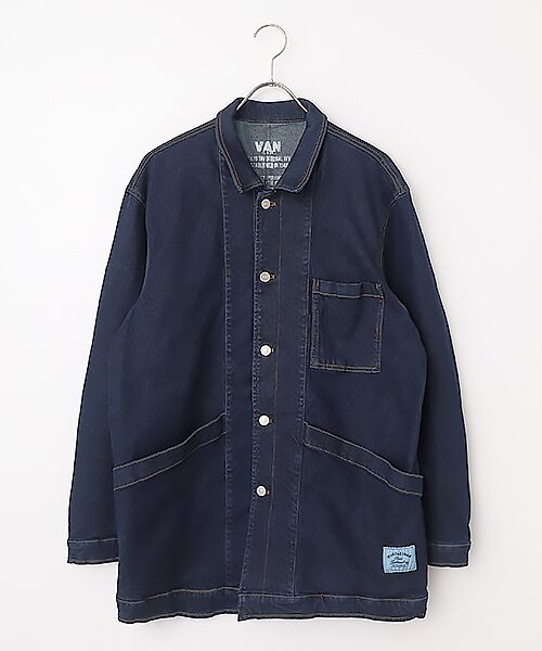 VAN / ヴァン Gジャン・デニムジャケット | デニムカバーオール ＜セットアップ ＞（ネイビー）