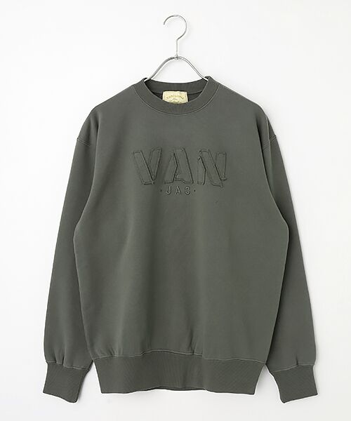 VAN / ヴァン スウェット | フロントアップリトレーナー（チャコールグレー）