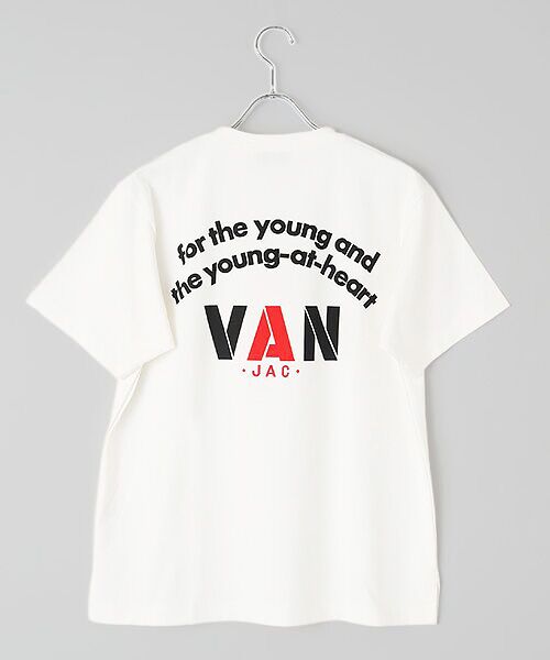 VAN / ヴァン Tシャツ | バックロゴポケットＴシャツ（オフホワイト）