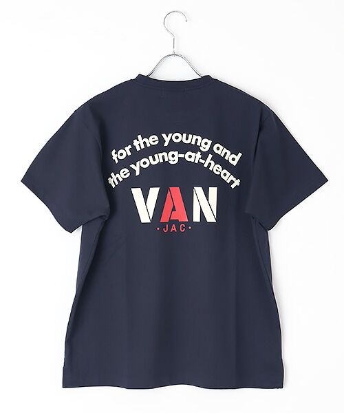 VAN / ヴァン Tシャツ | バックロゴポケットＴシャツ（ネイビー）