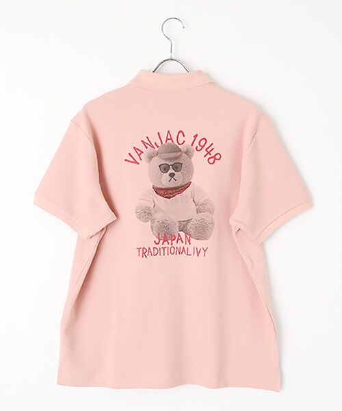 VAN / ヴァン ポロシャツ | ポロシャツ＜VANDDYグラフィック＞＜ダブルフェイス＞（ピンク）