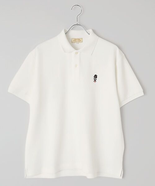 VAN / ヴァン ポロシャツ | ポロシャツ＜VANDDYワンポイント刺繍＞＜ダブルフェイス＞（ホワイト）