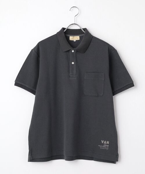 VAN / ヴァン ポロシャツ | バックロゴポロシャツ＜抜染プリント＞＜ダブルフェイス＞ | 詳細1