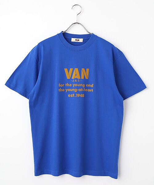 VAN / ヴァン Tシャツ | フロントロゴシャツ（ブルー）