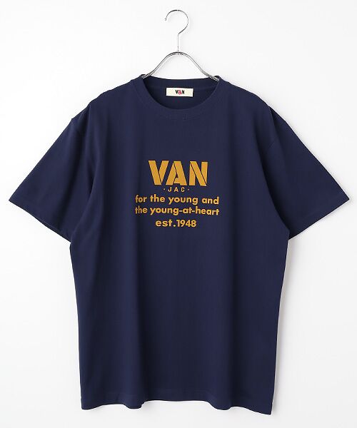VAN / ヴァン Tシャツ | フロントロゴシャツ（ネイビー）