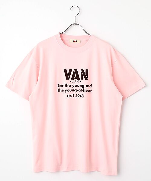 VAN / ヴァン Tシャツ | フロントロゴシャツ（ピンク）