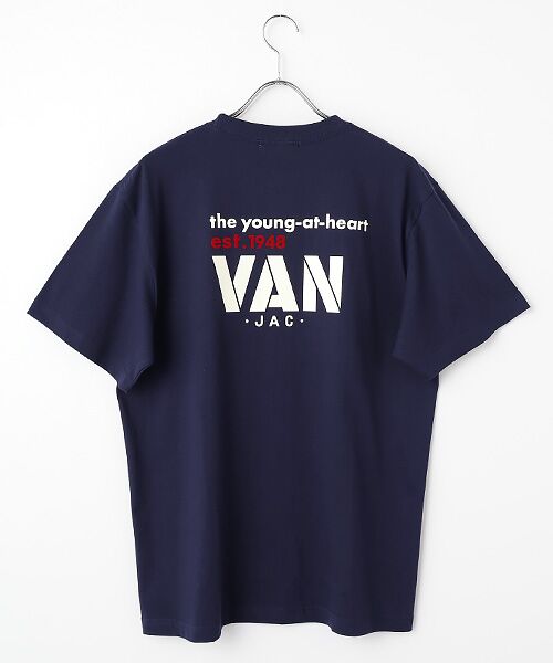 VAN / ヴァン Tシャツ | バックロゴシャツ（ネイビー）