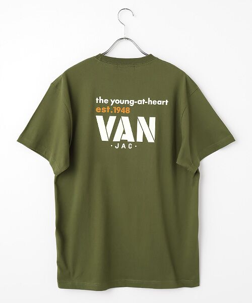 VAN / ヴァン Tシャツ | バックロゴシャツ（カーキ）