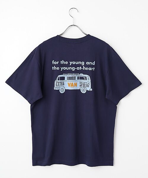 VAN / ヴァン Tシャツ | ポケットTシャツ＜クラシックバス＞（ネイビー）