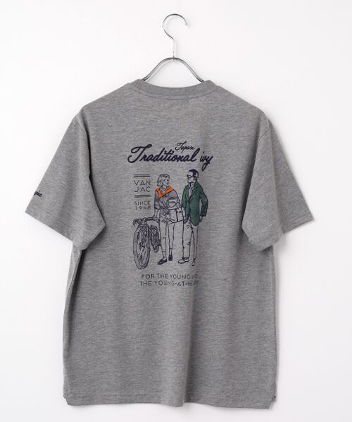 VAN / ヴァン Tシャツ | プリントTシャツ＜アイビーピープル＞（グレー）