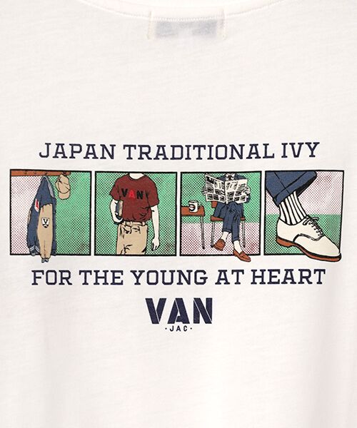 VAN / ヴァン Tシャツ | プリントTシャツ＜アイビーブロックイラスト＞ | 詳細3