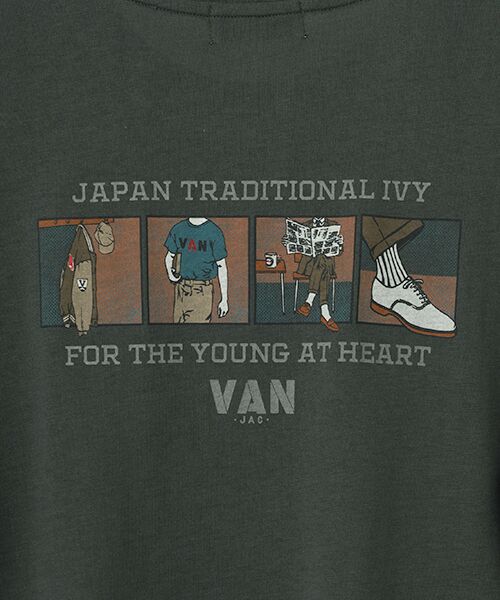 VAN / ヴァン Tシャツ | プリントTシャツ＜アイビーブロックイラスト＞ | 詳細8