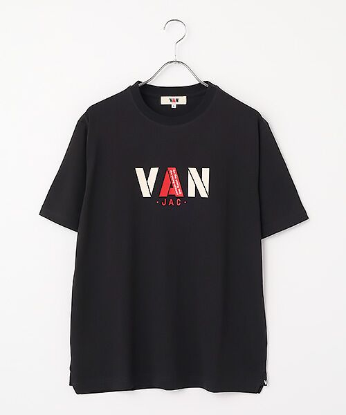 VAN / ヴァン Tシャツ | プリントTシャツ＜VANロゴ＞（ブラック）