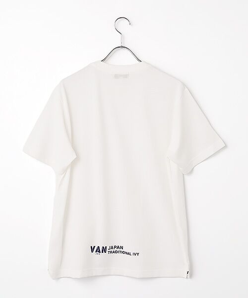 VAN / ヴァン Tシャツ | プリントTシャツ＜フロッキーワッペン＞（ホワイト）