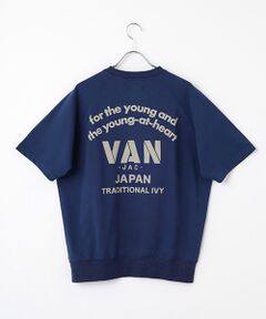 VAN / ヴァン カットソー | ミニ裏毛半袖トレーナー＜アーチロゴ＞