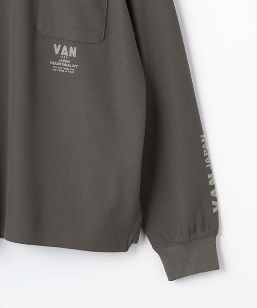 VAN / ヴァン カットソー | ロングスリーブTシャツ＜鹿子＞＜アーチロゴ＞ | 詳細3