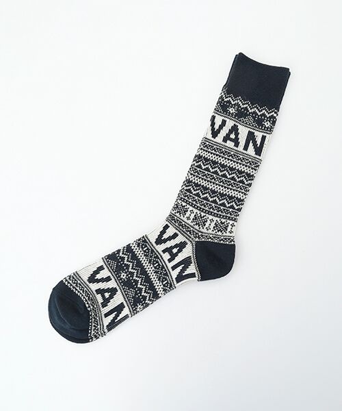 VAN / ヴァン ソックス | フェアアイルソックス（ネイビー）