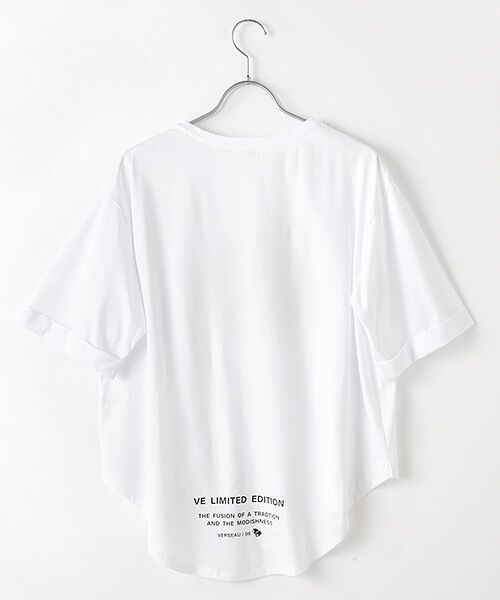 VERSEAU / ヴェルソー Tシャツ | ｛洗える｝シルケット綿天竺　水彩タッチプリントTシャツ | 詳細1