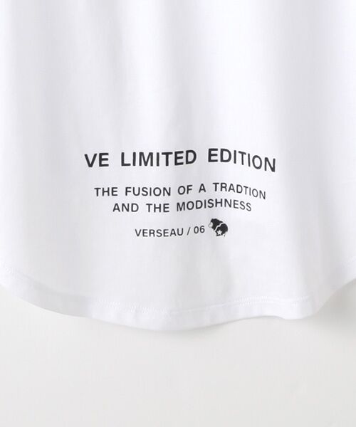 VERSEAU / ヴェルソー Tシャツ | ｛洗える｝シルケット綿天竺　水彩タッチプリントTシャツ | 詳細4