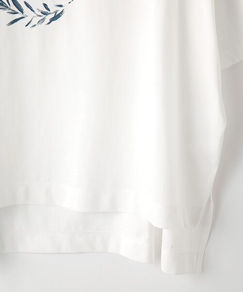 VERSEAU / ヴェルソー Tシャツ | {洗える｝シルケット綿ブライト天竺　ボヘミアンモチーフプリントTシャツ | 詳細3