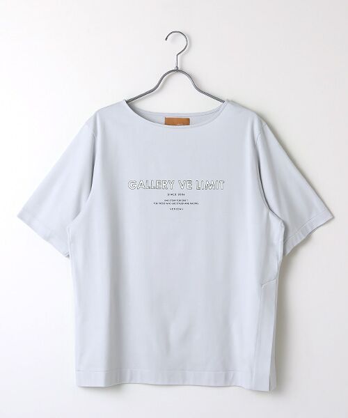 Verseau / ヴェルソー Tシャツ | ｛洗える｝コットン天竺アウトラインロゴプリントT（グレー）