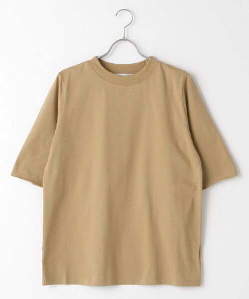Verseau / ヴェルソー Tシャツ | WHITE LINE｛洗える・接触冷感・UVカット｝Tシャツ（キャメル）