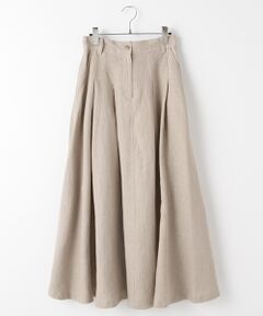 VERSEAU / ヴェルソー ロング・マキシ丈スカート | フレンチリネン タックフレアボリュームスカート