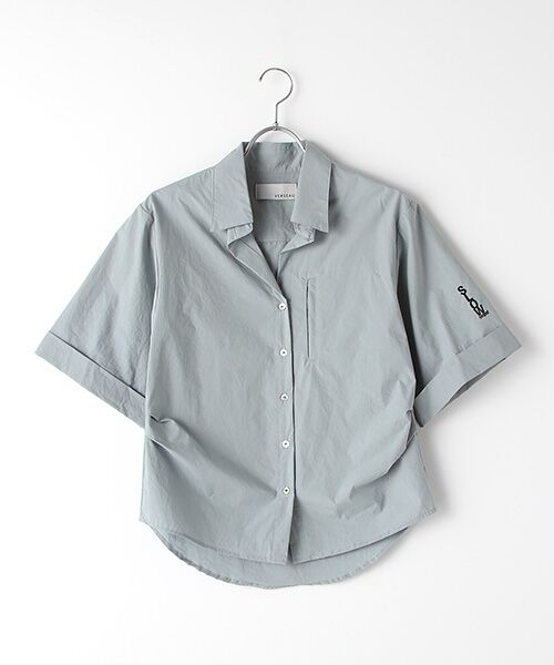 Verseau / ヴェルソー シャツ・ブラウス | ｛洗える｝レイヤードシャツ（ブルー）