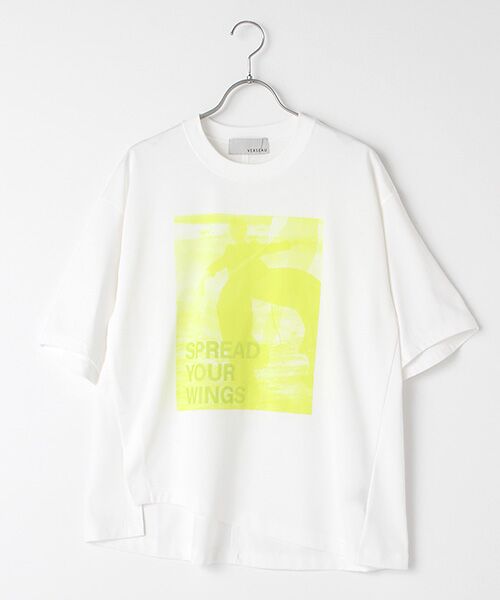 Verseau / ヴェルソー Tシャツ | ｛洗える｝｛接触冷感｝｛UVカット｝フォトプリントTシャツ（イエロー）