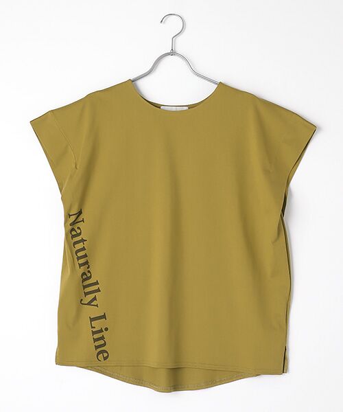 Verseau / ヴェルソー Tシャツ | [洗える]接触冷感　タックロゴTシャツ（マスタード）