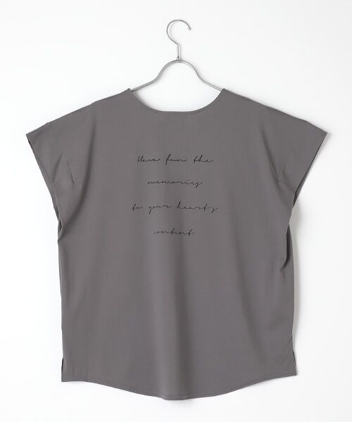 Verseau / ヴェルソー Tシャツ | [洗える]接触冷感　タックロゴTシャツ | 詳細3