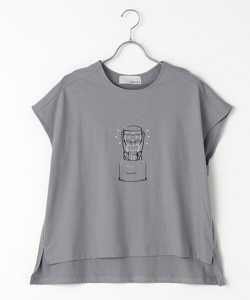 Verseau / ヴェルソー Tシャツ | [洗える]接触冷感　ランタンプリントTシャツ（ブルー）