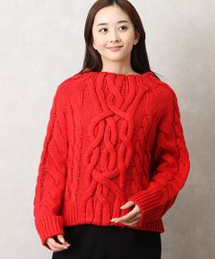 ★新品 yuw ユウ レッド 長袖 ニット・セーター FREE SIZE レディース ニット・セーター（条件：レッド系、在庫無し含む