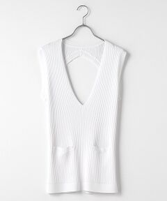 VERSEAU / ヴェルソー ニット・セーター | バッククロスニットジレ