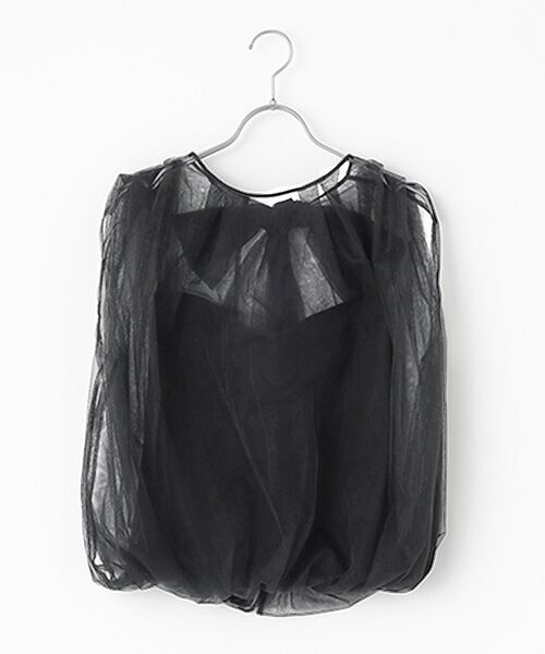 VERSEAU / ヴェルソー シャツ・ブラウス | チュールバルーントップス（ブラック）