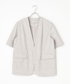 VERSEAU / ヴェルソー テーラードジャケット | リネンライク五分袖JK