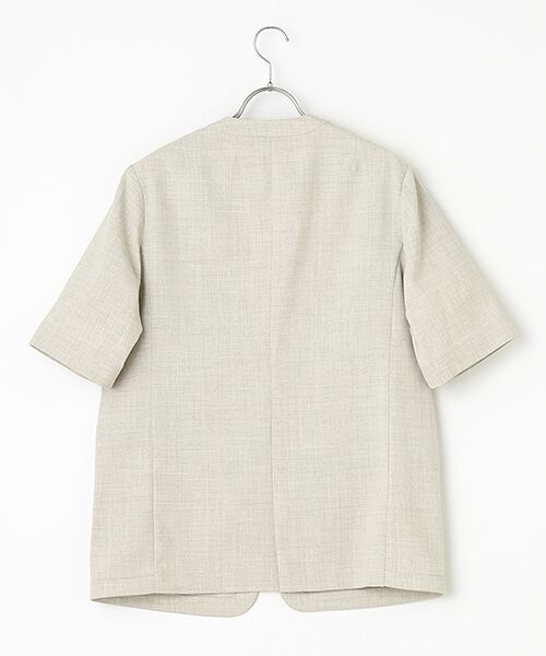 VERSEAU / ヴェルソー テーラードジャケット | リネンライク五分袖JK | 詳細5