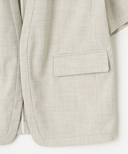 VERSEAU / ヴェルソー テーラードジャケット | リネンライク五分袖JK | 詳細7
