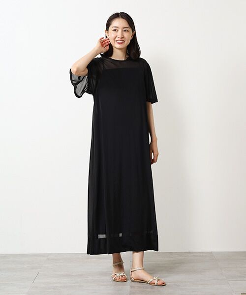 VERSEAU / ヴェルソー ロング・マキシ丈ワンピース | シフォンシアーアンサンブルOP | 詳細9