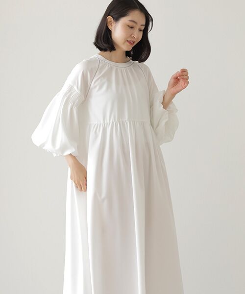 VERSEAU / ヴェルソー ロング・マキシ丈ワンピース | ランタンスリーブティアードOP | 詳細2