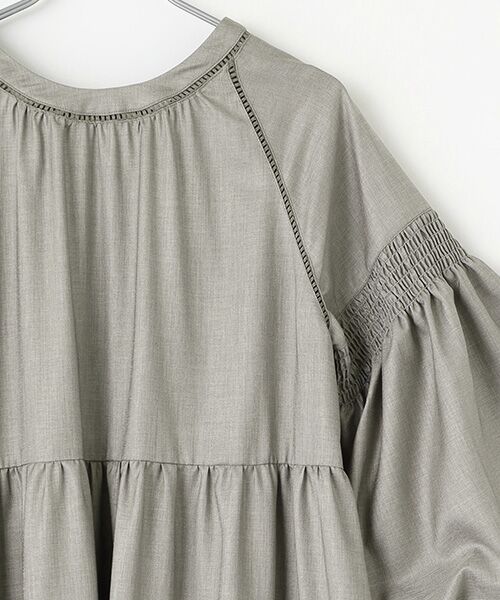 VERSEAU / ヴェルソー ロング・マキシ丈ワンピース | ランタンスリーブティアードOP | 詳細6