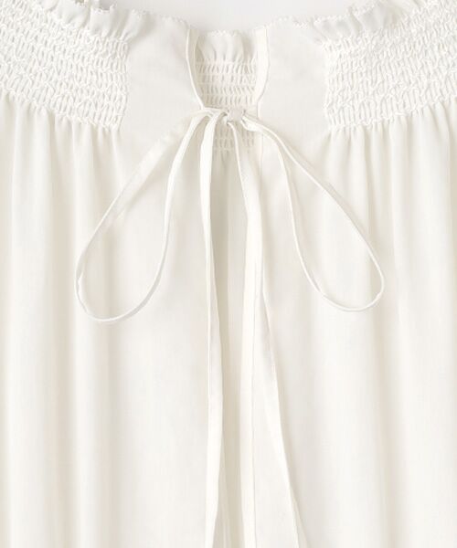 VERSEAU / ヴェルソー ロング・マキシ丈ワンピース | フレンチスリーブスモッキングOP | 詳細1
