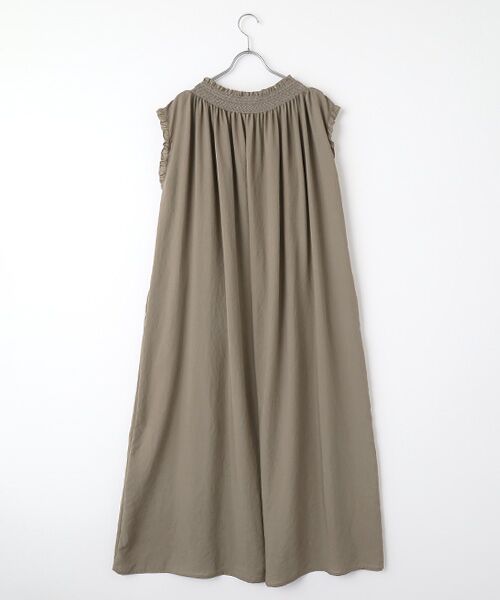 VERSEAU / ヴェルソー ロング・マキシ丈ワンピース | フレンチスリーブスモッキングOP | 詳細5