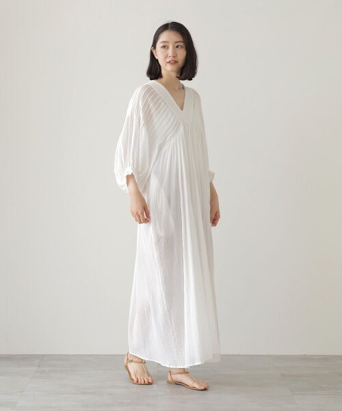 VERSEAU / ヴェルソー ロング・マキシ丈ワンピース | ドルマンスリーブピンタックOP | 詳細3