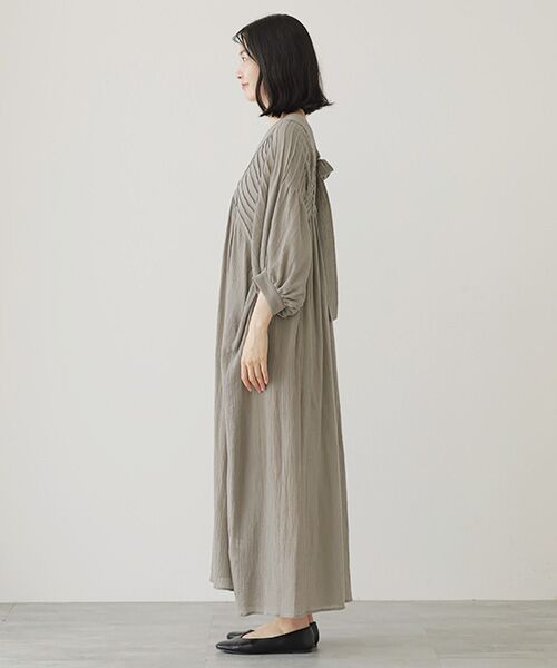 VERSEAU / ヴェルソー ロング・マキシ丈ワンピース | ドルマンスリーブピンタックOP | 詳細13