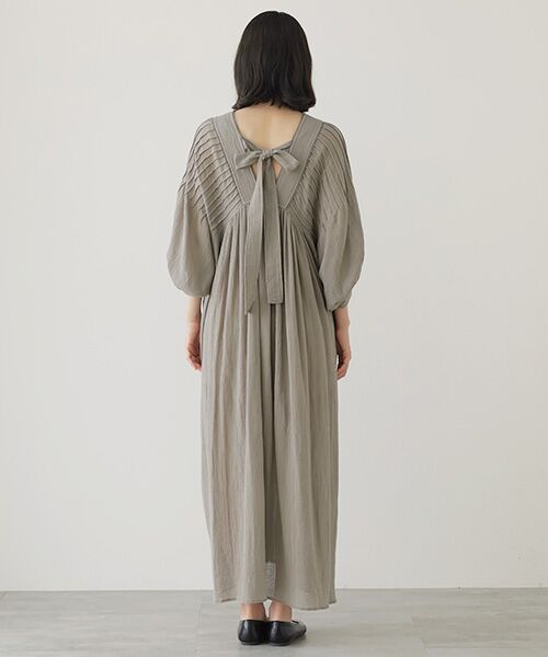 VERSEAU / ヴェルソー ロング・マキシ丈ワンピース | ドルマンスリーブピンタックOP | 詳細14
